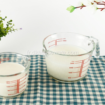 Ensemble de 2 tasses à mesurer en verre borosilicaté élevé